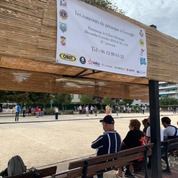 1er Concours de pétanque à l'aveugle au Cros-de-Cagnes, le 6 Octobre 2019